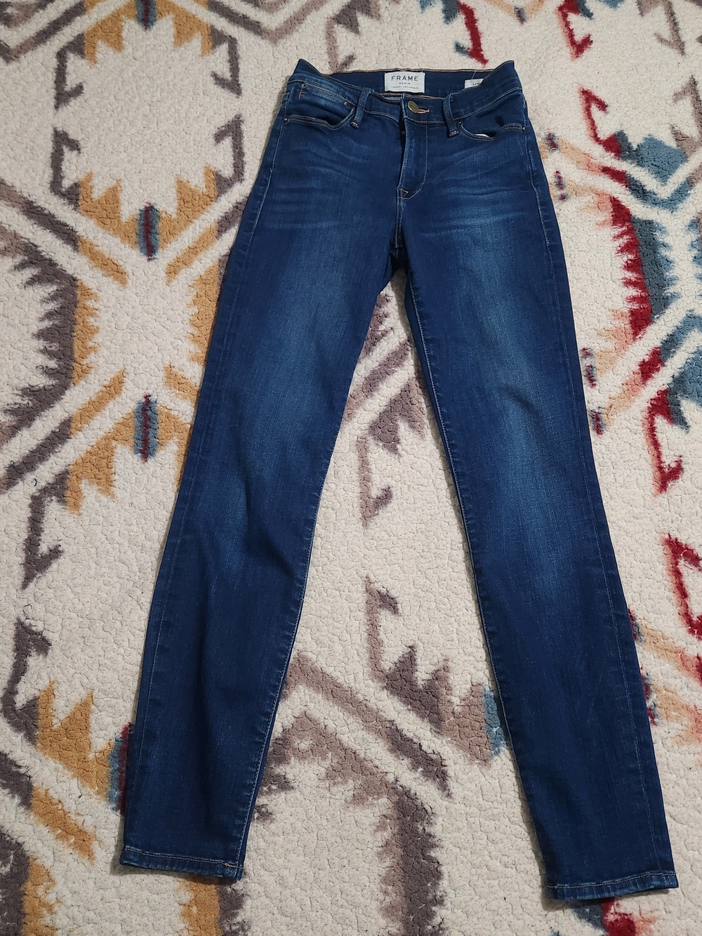 Frame Denim Le High Skinny Dark Blue Women's Jeans Size 25